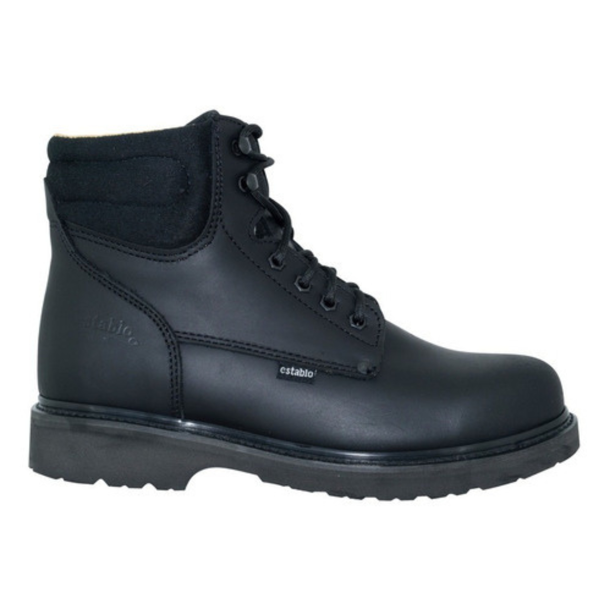 Bota Industrial De Trabajo Establo Modelo 506 Negro Grasso