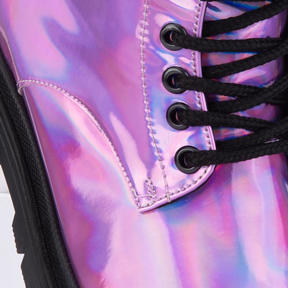 Botas militares con acabado metálico tornasol Tierra Bendita, mod. 1109638