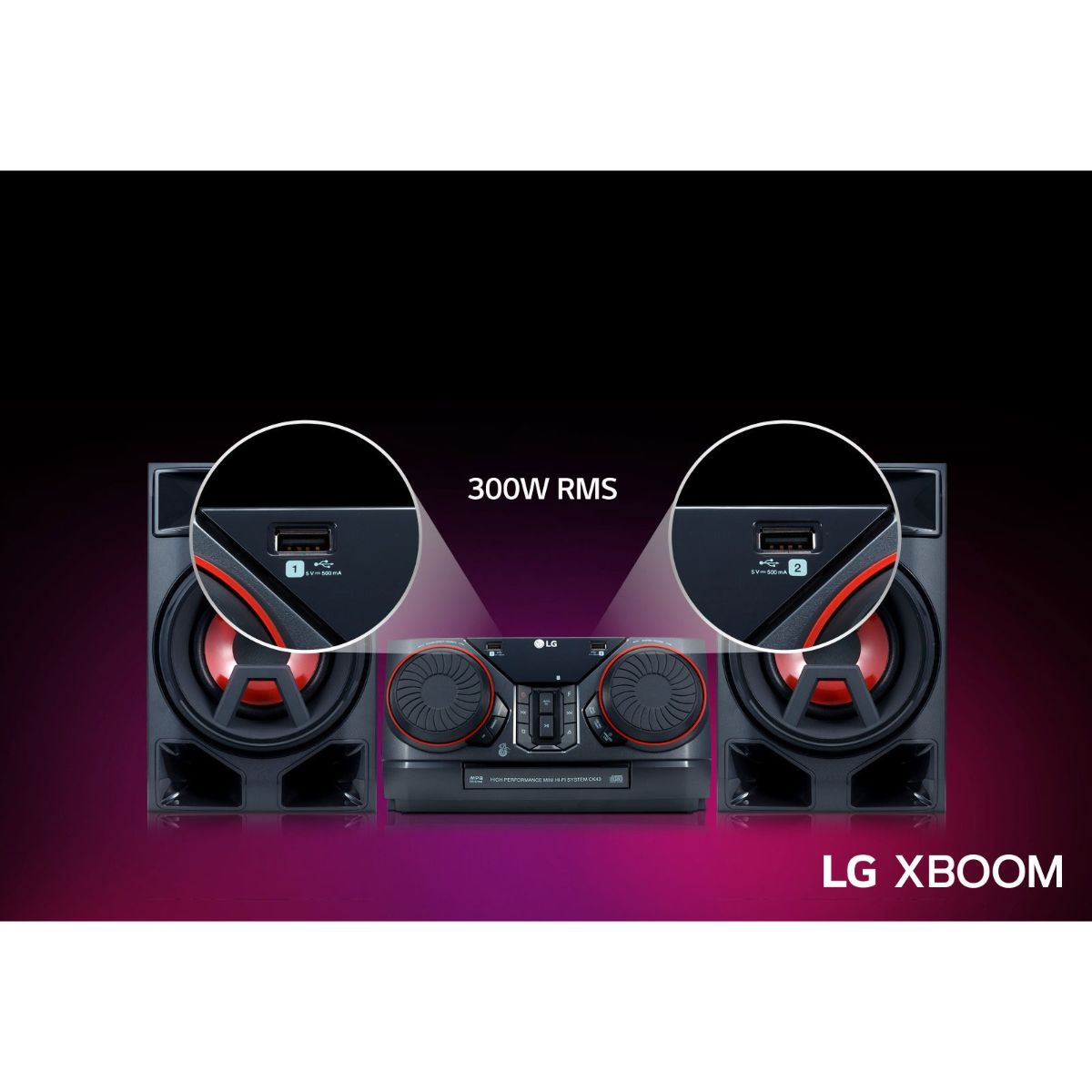 Minicomponente Lg 300w Xboom Ck43 Negro
