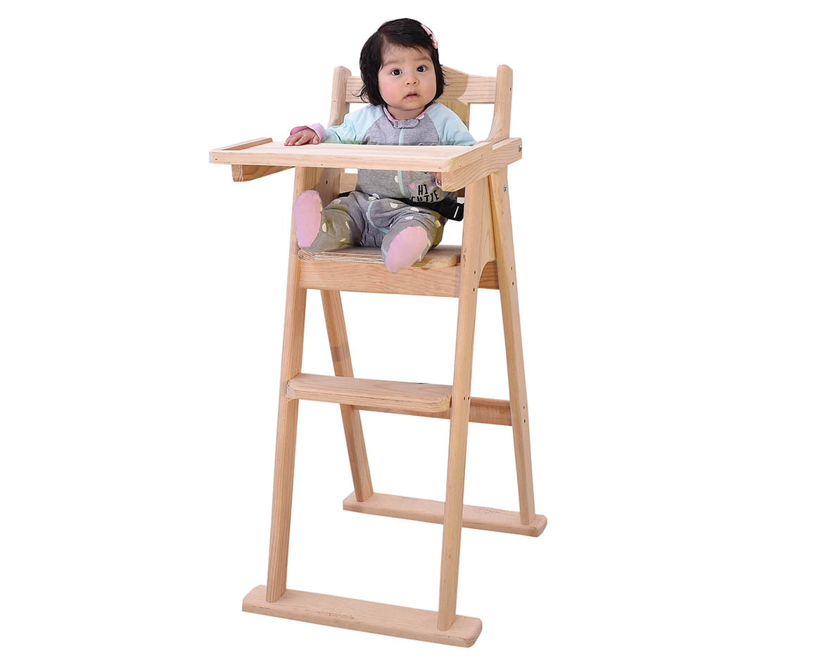 Silla Periquera Plegable de Madera con Respaldo Tubular