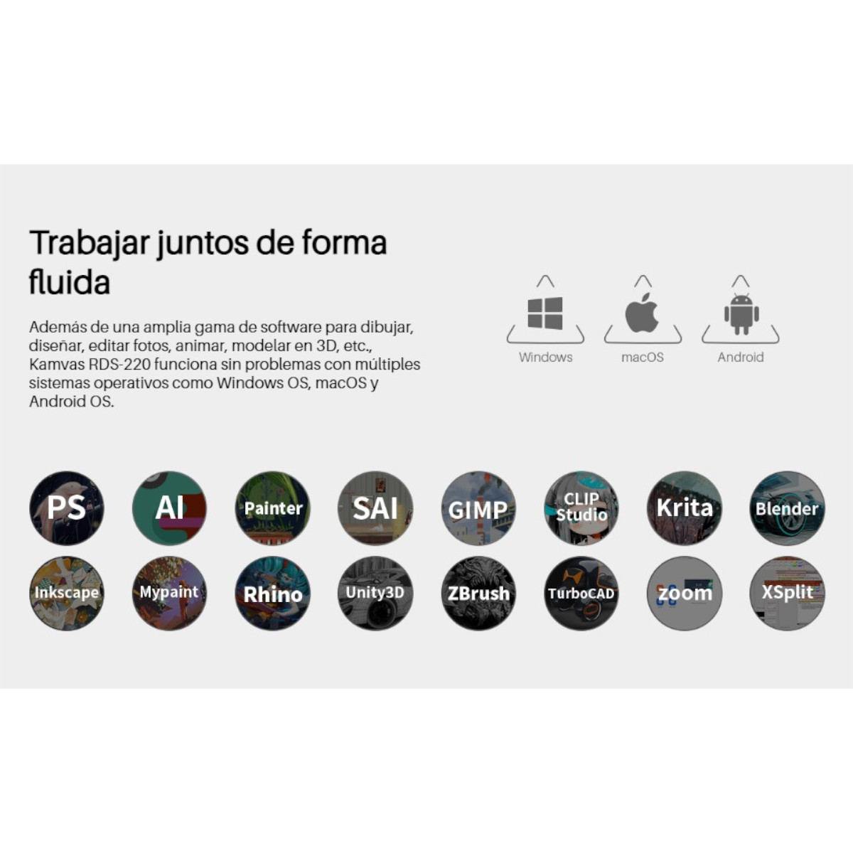 Tableta Digitalizadora Monitor HUION Kamvas RDS-220 22pulgadas 2.5K