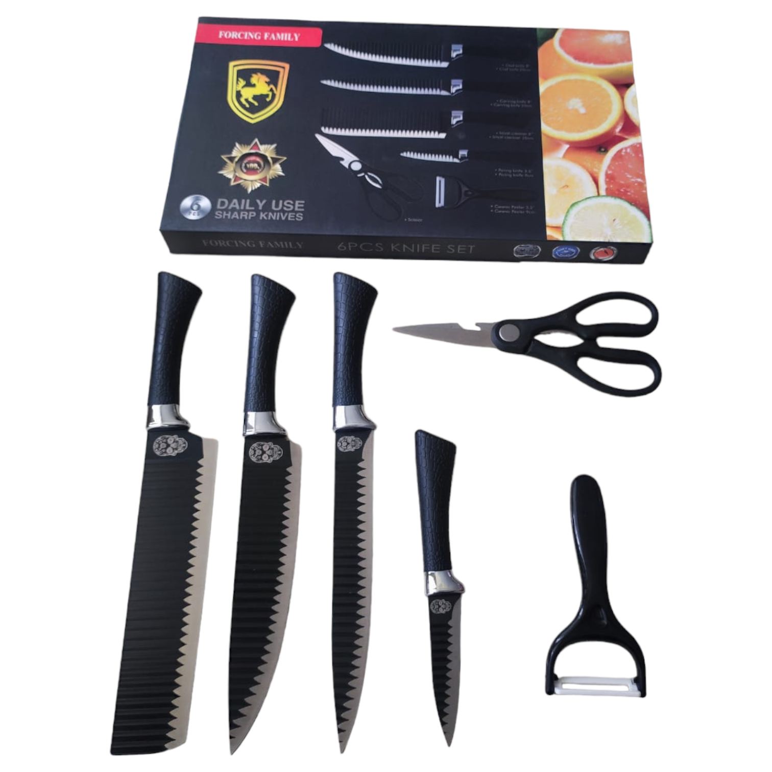 Set de cuchillos negros