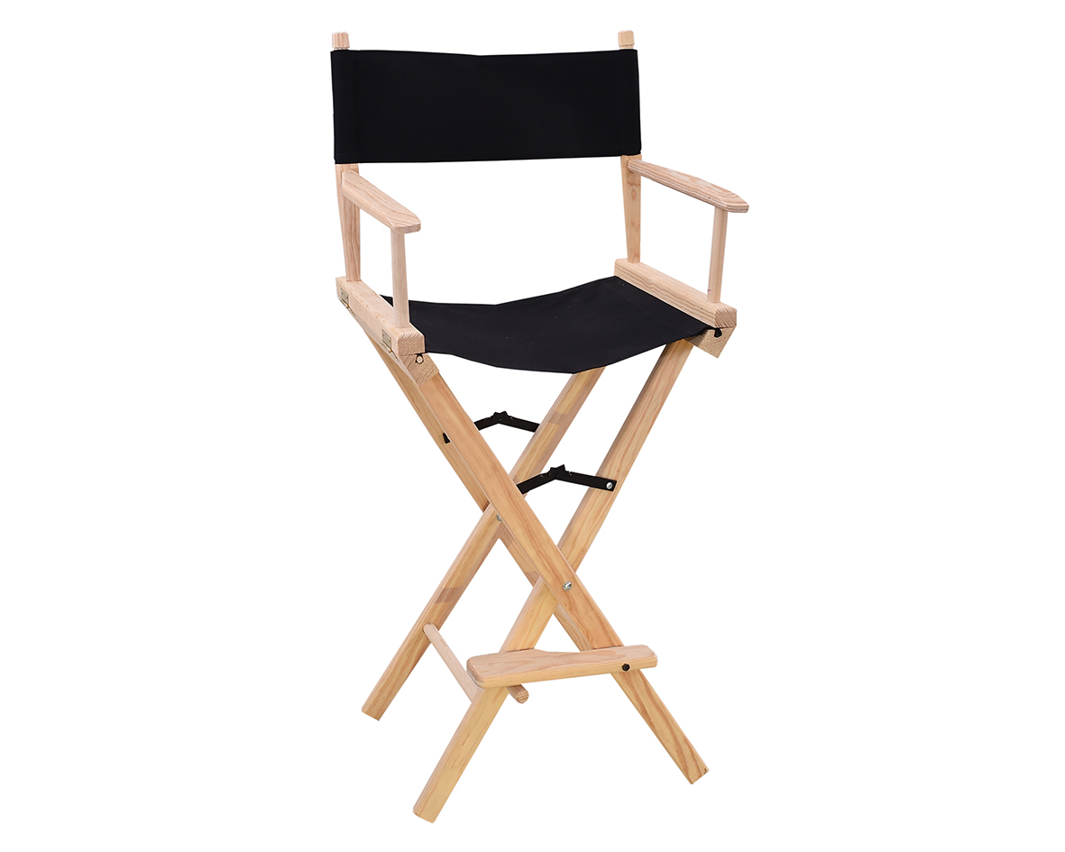 Silla Alta de Director de Madera Plegable