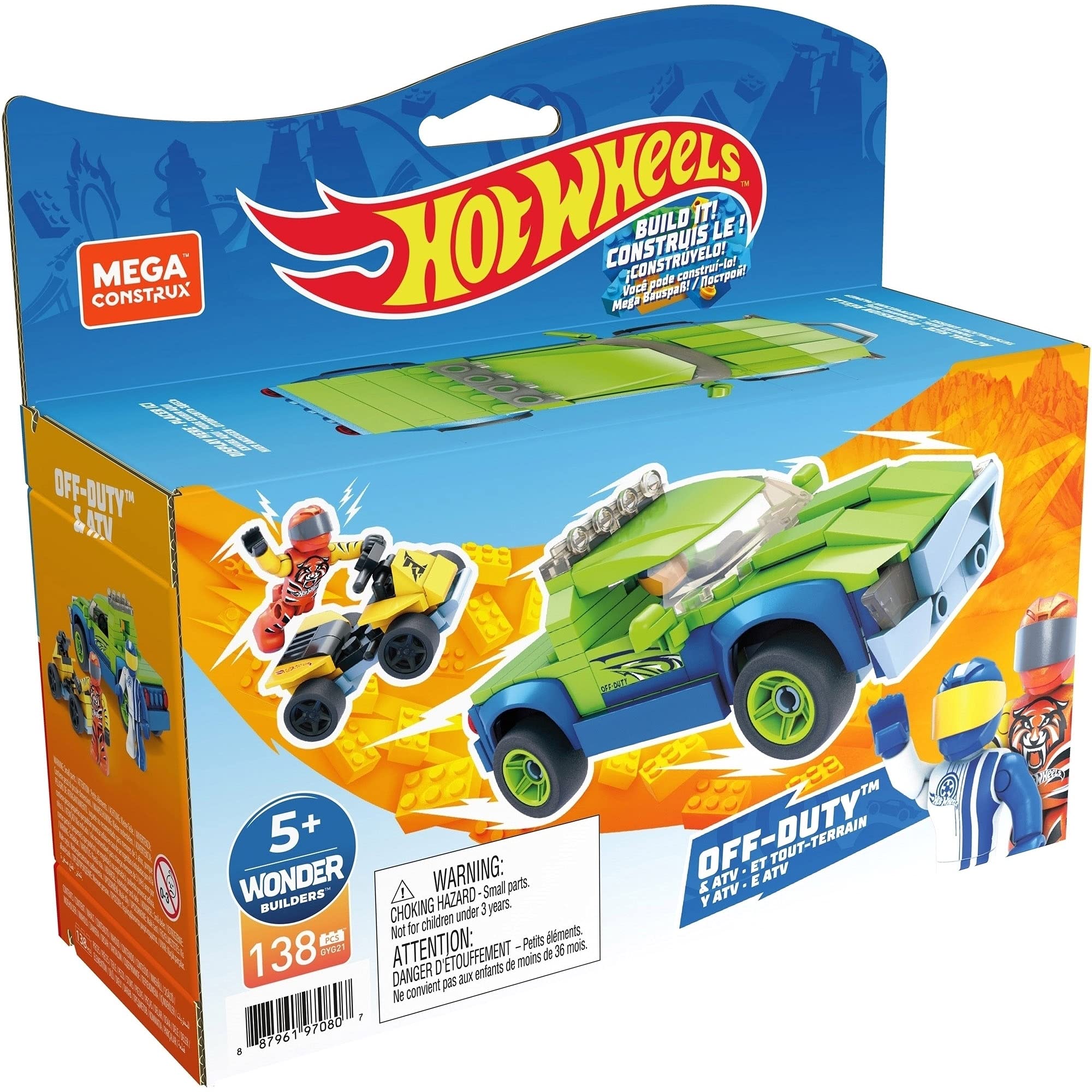 Mega Construx Hot Wheels, Carro Off Duty & Atv