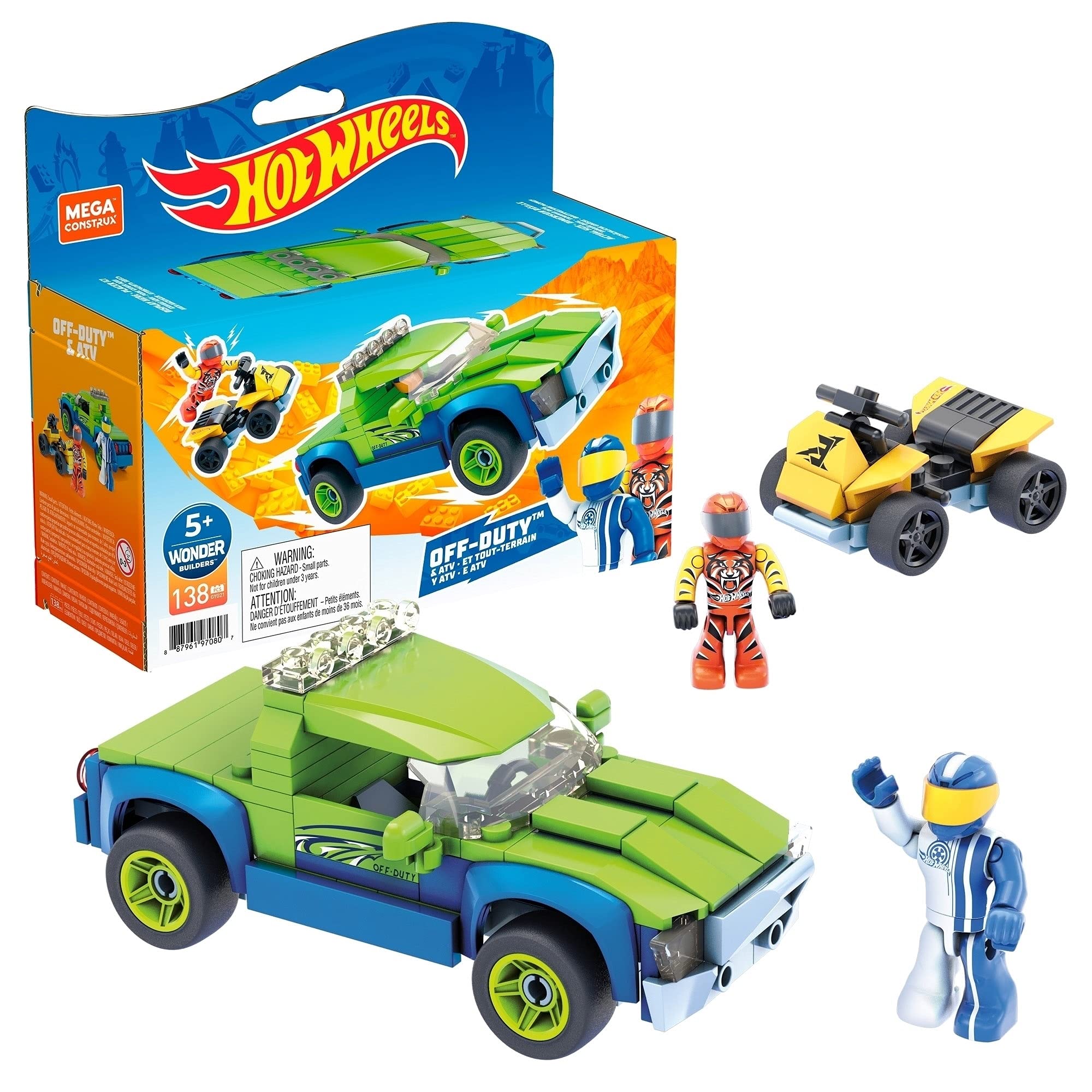 Mega Construx Hot Wheels, Carro Off Duty & Atv