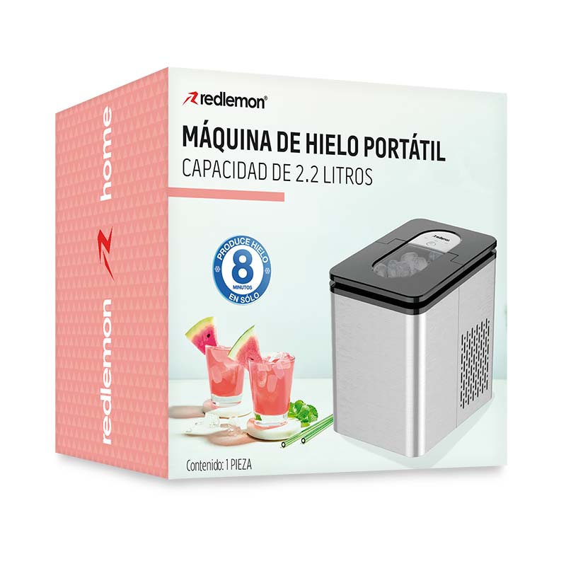 Máquina de Hielo Fabrica 9 Cubos en 8 Minutos (12 Kg en 24 Hr)