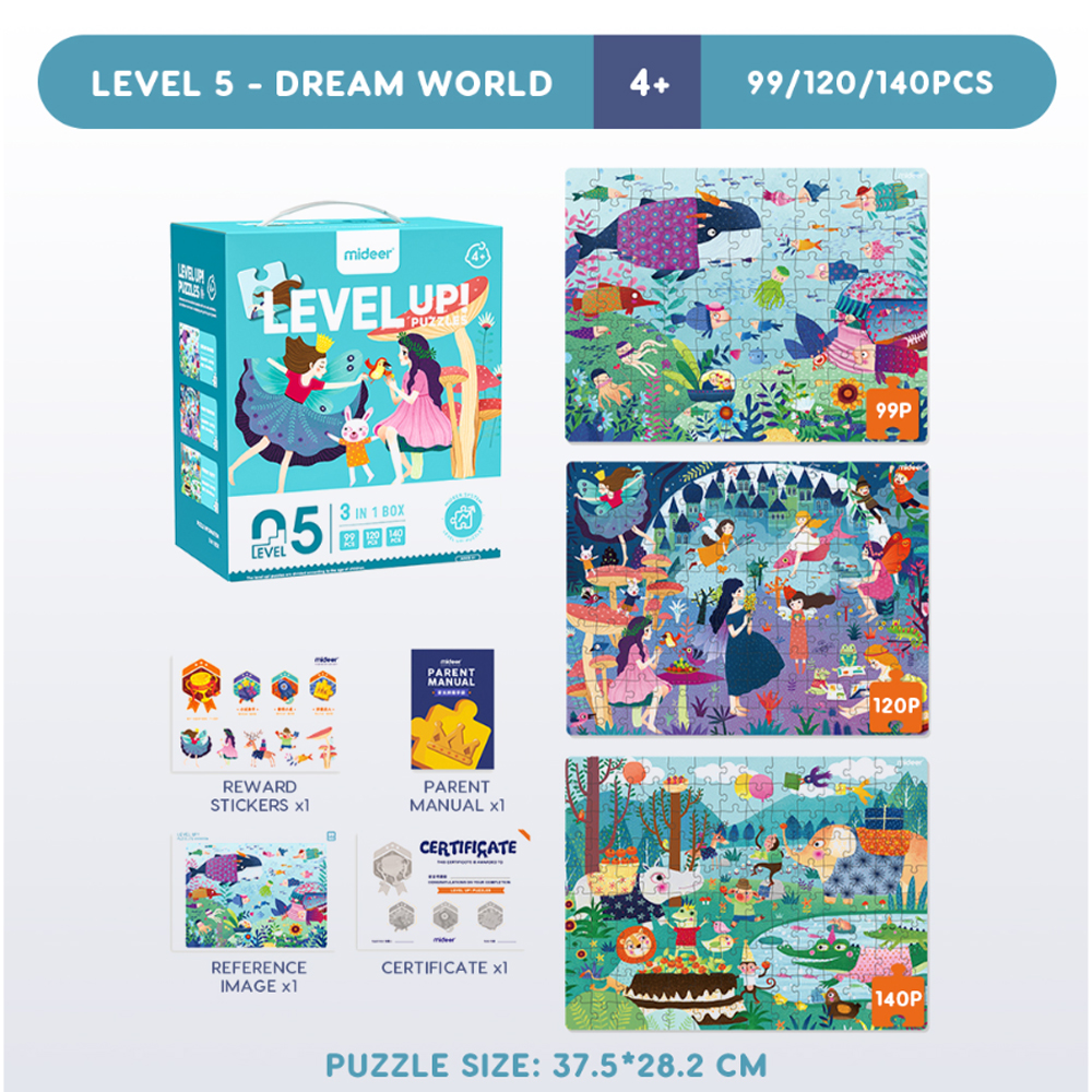 Juguete Educativo Rompecabezas 3 En 1 Mundo Mágico