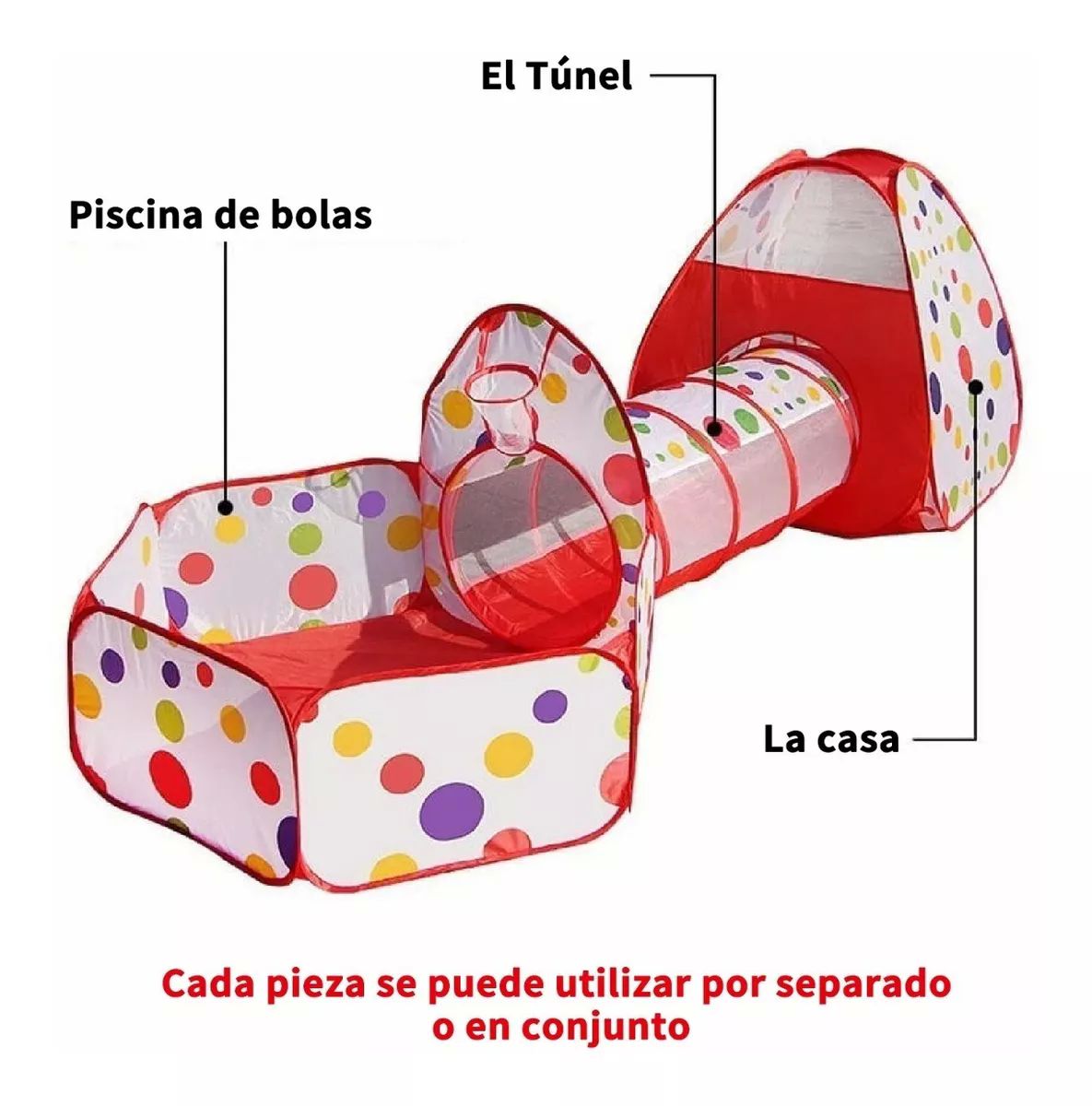 Tienda Campaña Interior Forma Túnel Piscina Bolas Niños - Temu Chile