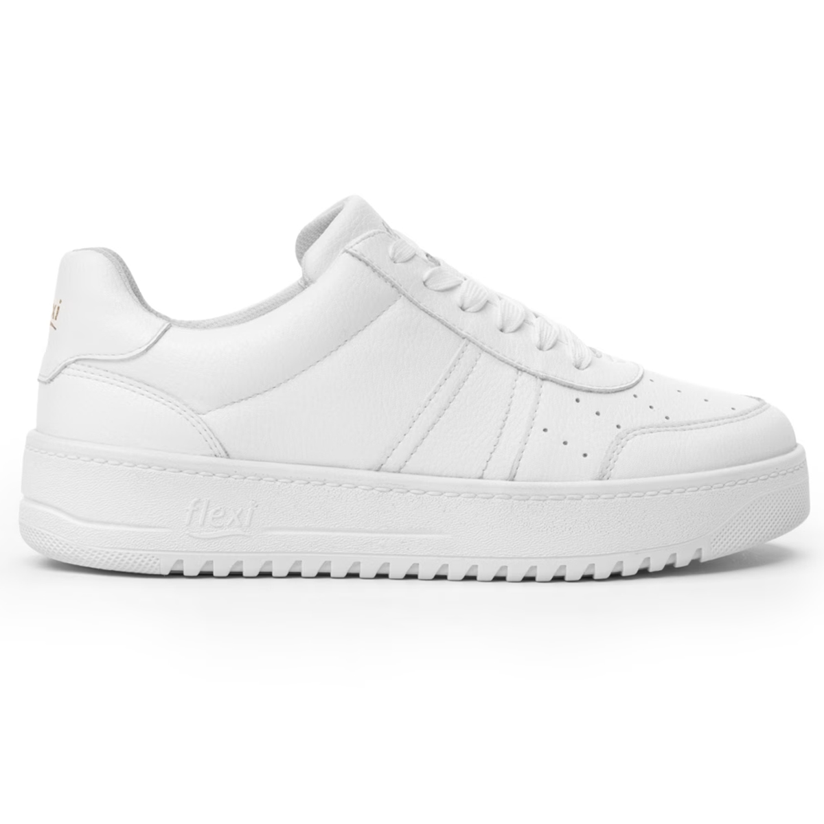 Tenis Urbanos De Suela Gruesa Flexi 103504 Blanco Originales