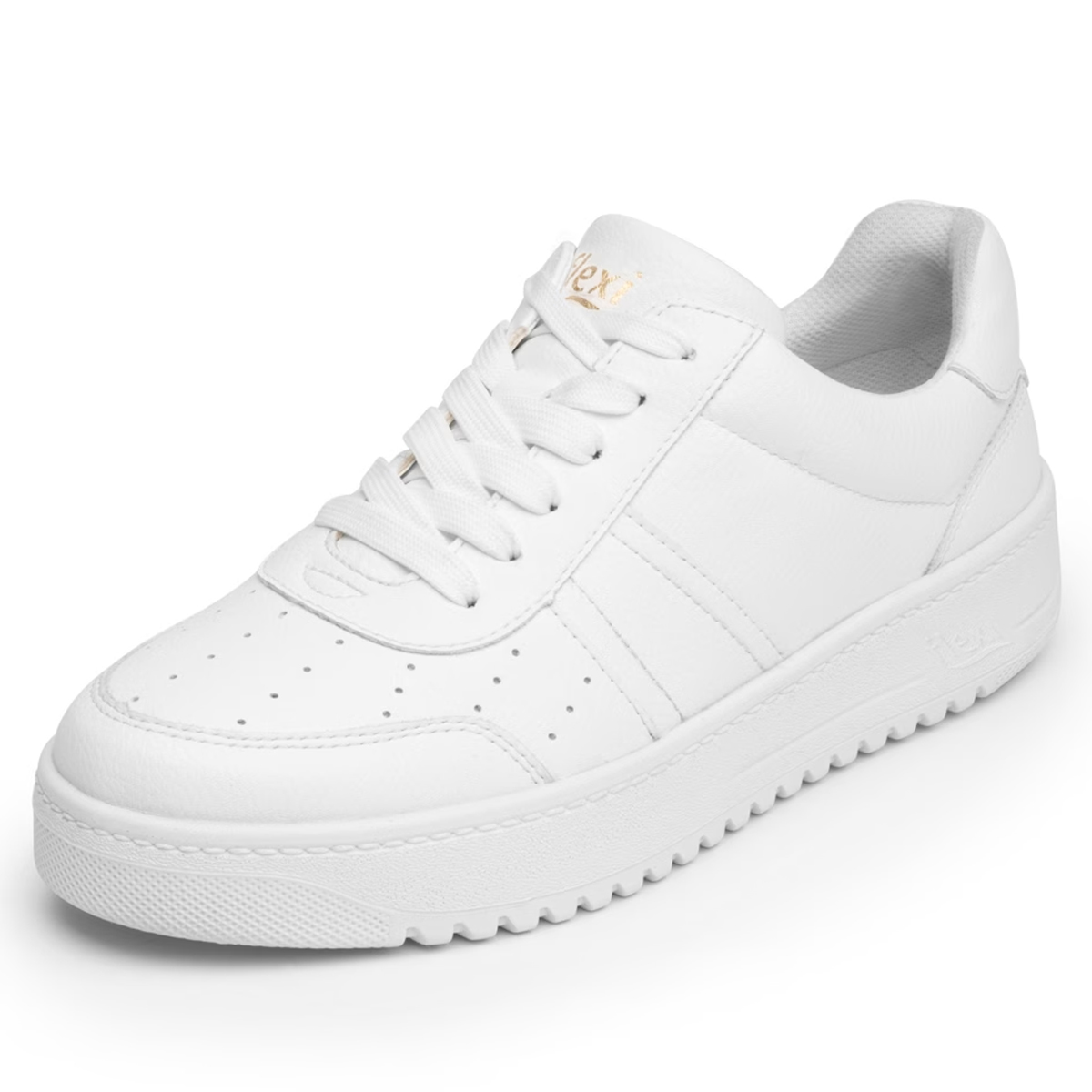 Tenis Urbanos De Suela Gruesa Flexi 103504 Blanco Originales
