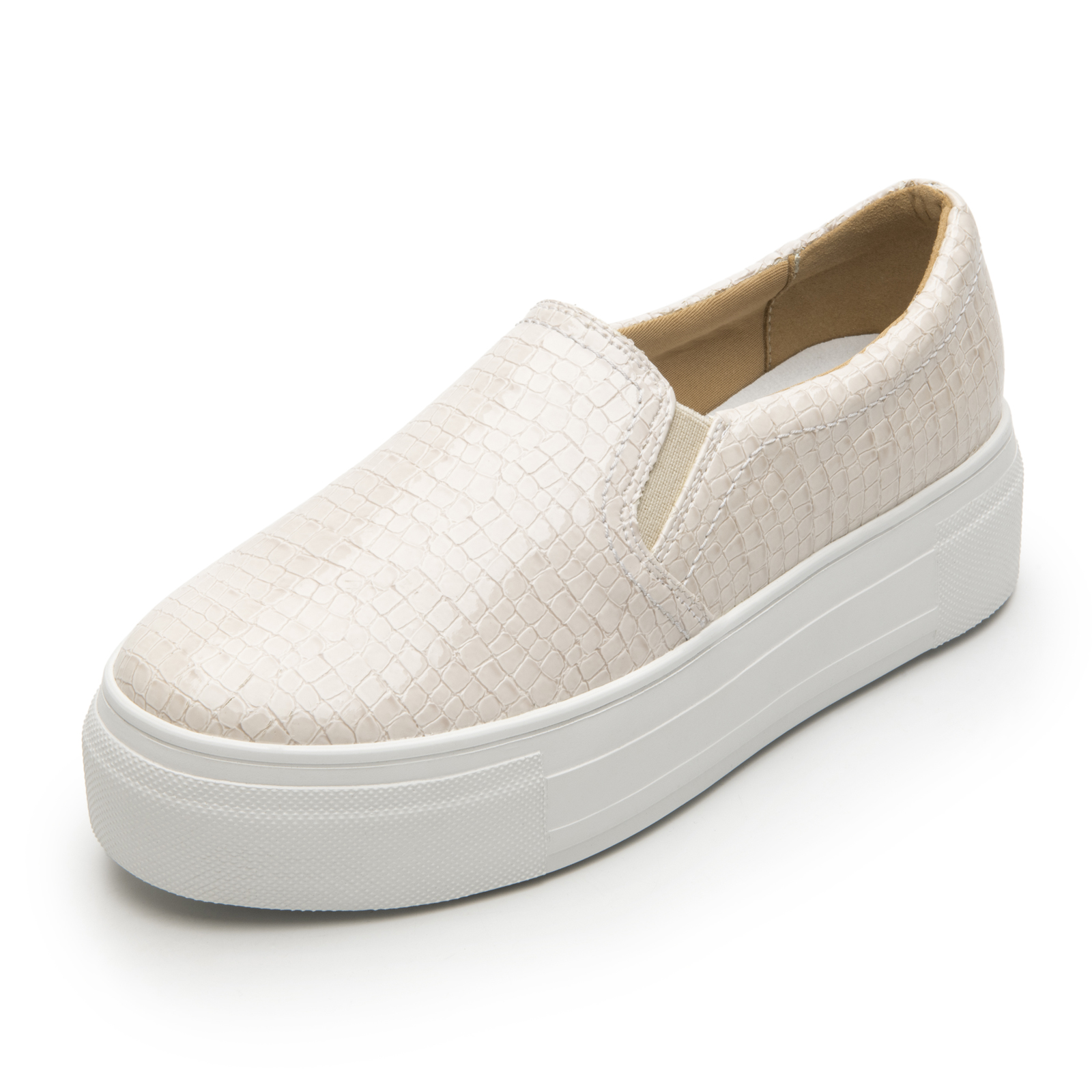 Tenis Urbano Plataforma Gruesa Flexi Para Mujer 125403 Perla
