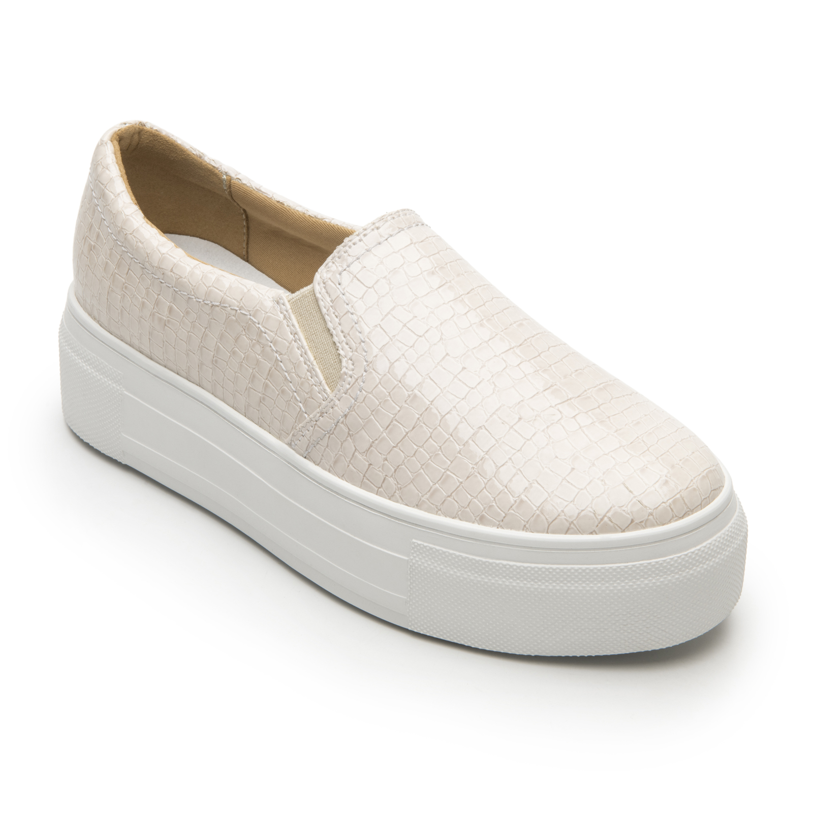 Tenis Urbano Plataforma Gruesa Flexi Para Mujer 125403 Perla
