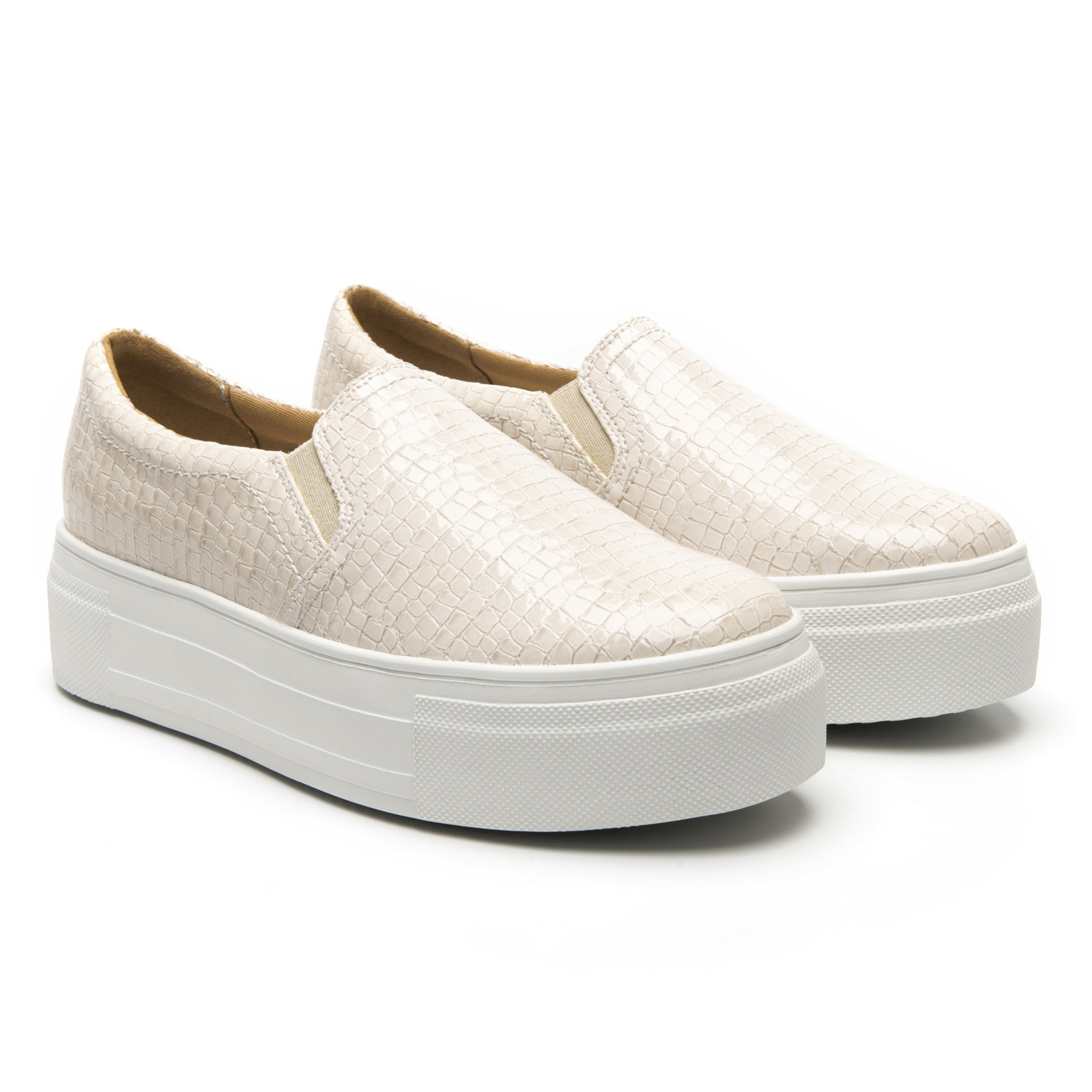 Tenis Urbano Plataforma Gruesa Flexi Para Mujer 125403 Perla