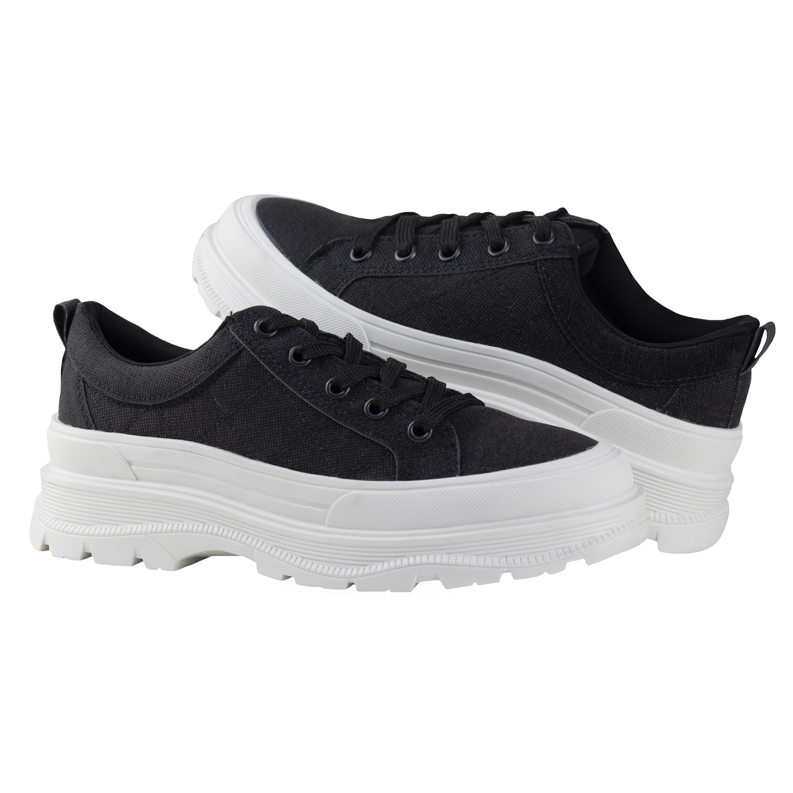 Tenis Negro Urbano Capa De Ozono Mujer Confort Tela 652001