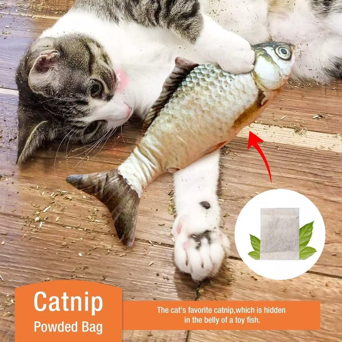 Juguetes Gato Eléctrico Pez Con Catnip Pescado Para Gatos