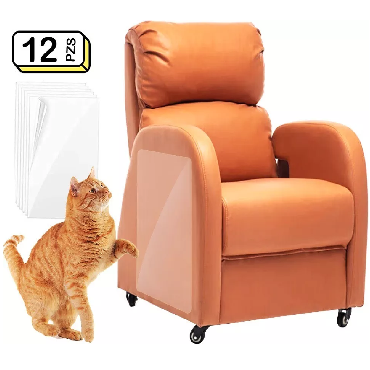 Protector De Muebles Gatos Protector Antiarañazos 12 Pcs