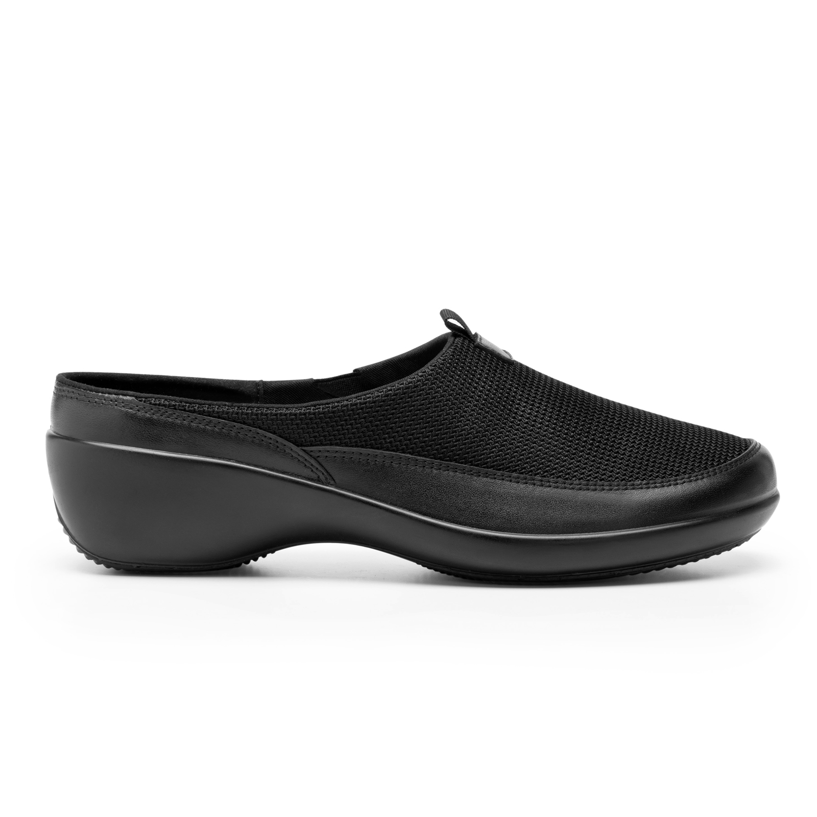 Zapato Tipo Zuecos Para Dama Flexi 51724 Negro Textil Destalonado