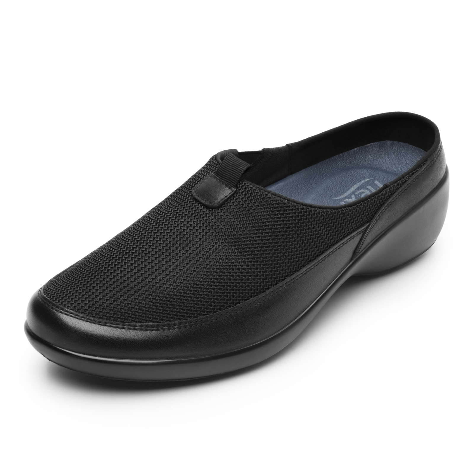 Zapato Tipo Zuecos Para Dama Flexi 51724 Negro Textil Destalonado