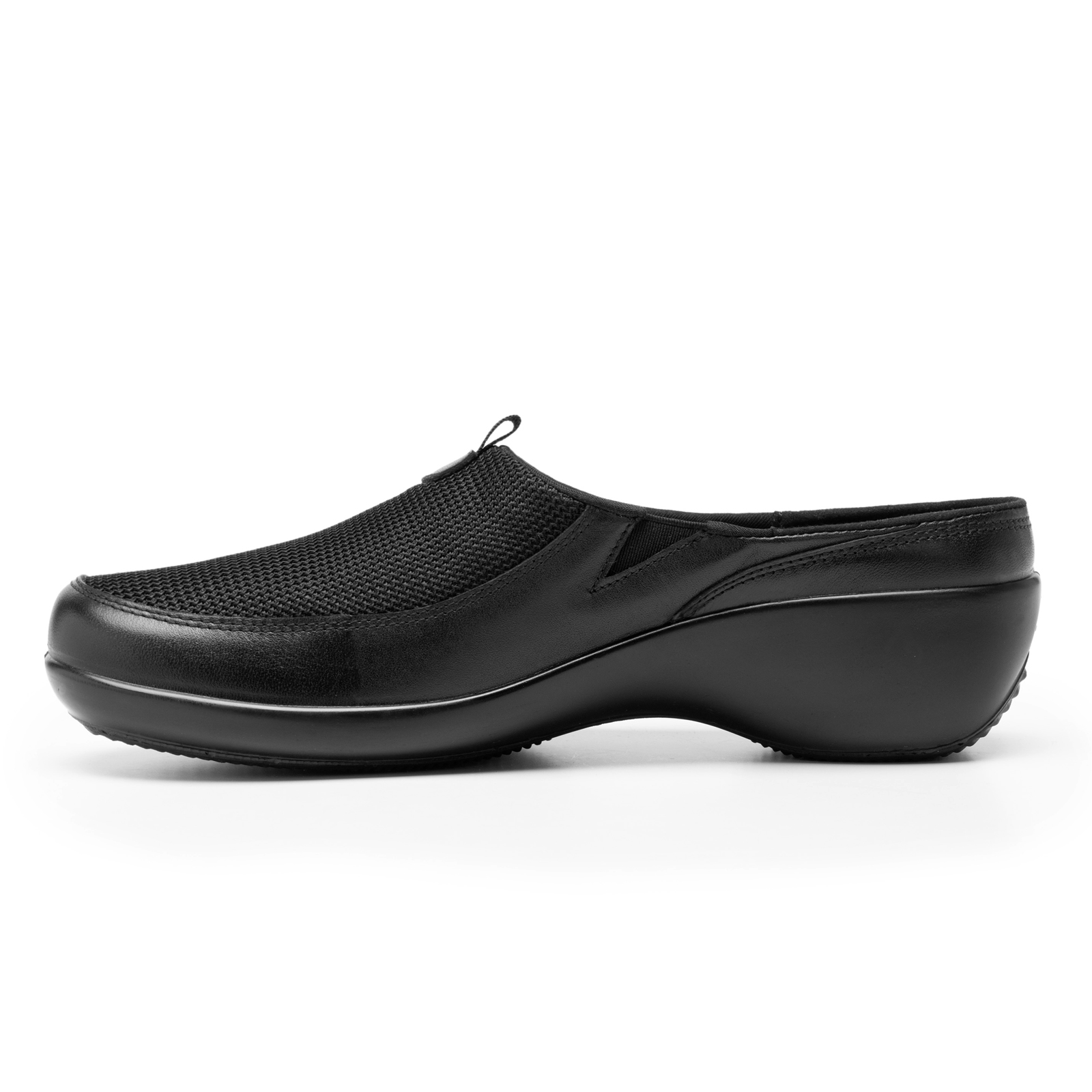 Zapato Tipo Zuecos Para Dama Flexi 51724 Negro Textil Destalonado