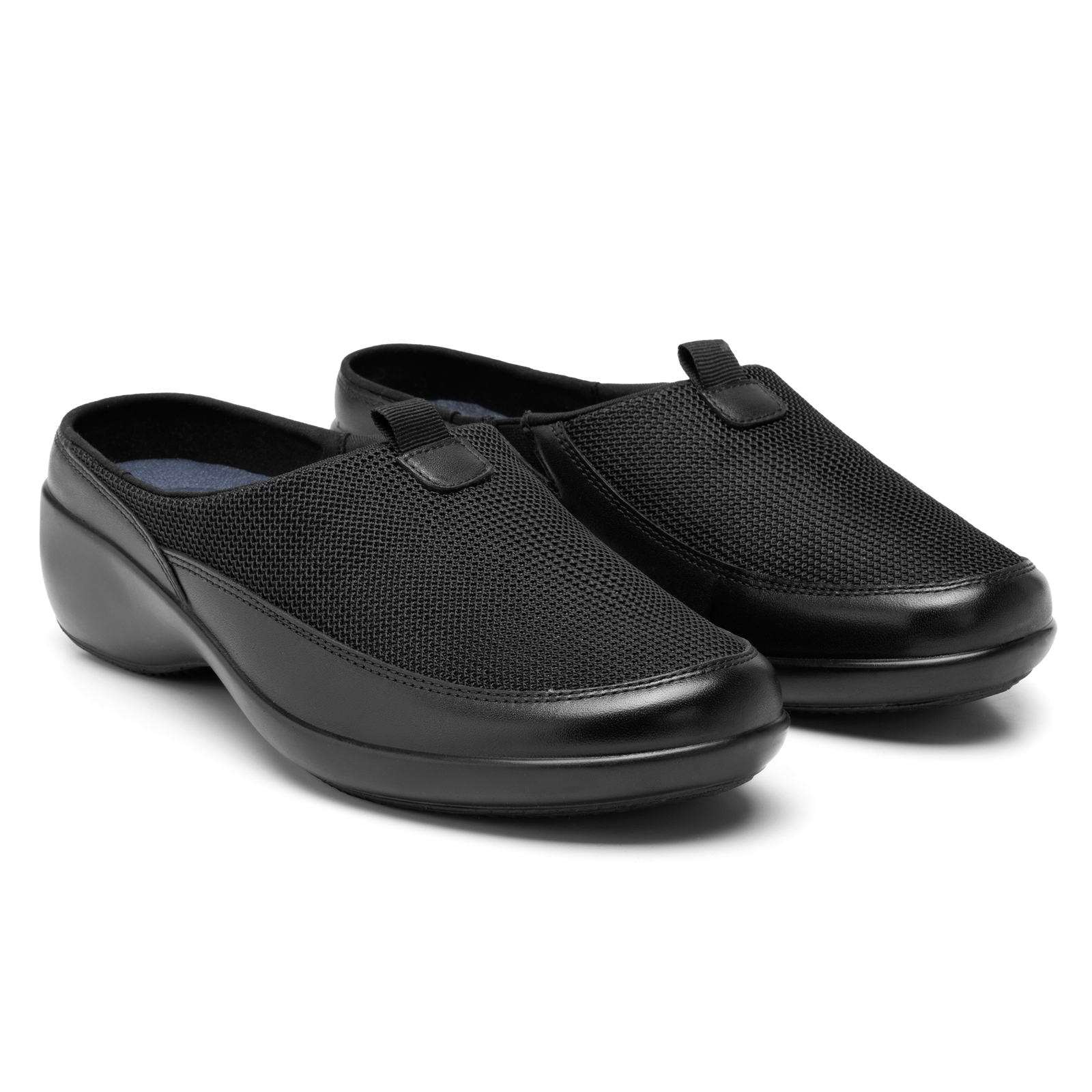 Zapato Tipo Zuecos Para Dama Flexi 51724 Negro Textil Destalonado