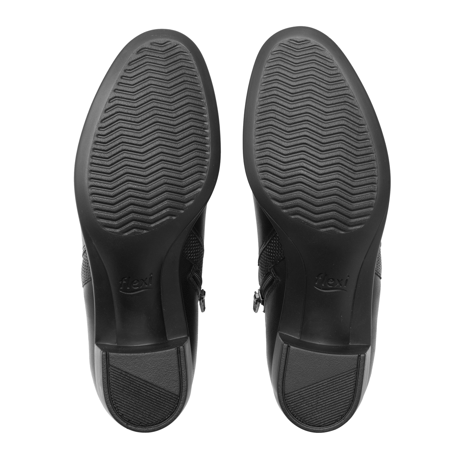 Zapato De Tacon Mujer Flexi Semi Vestir 110413 Negro Cierre