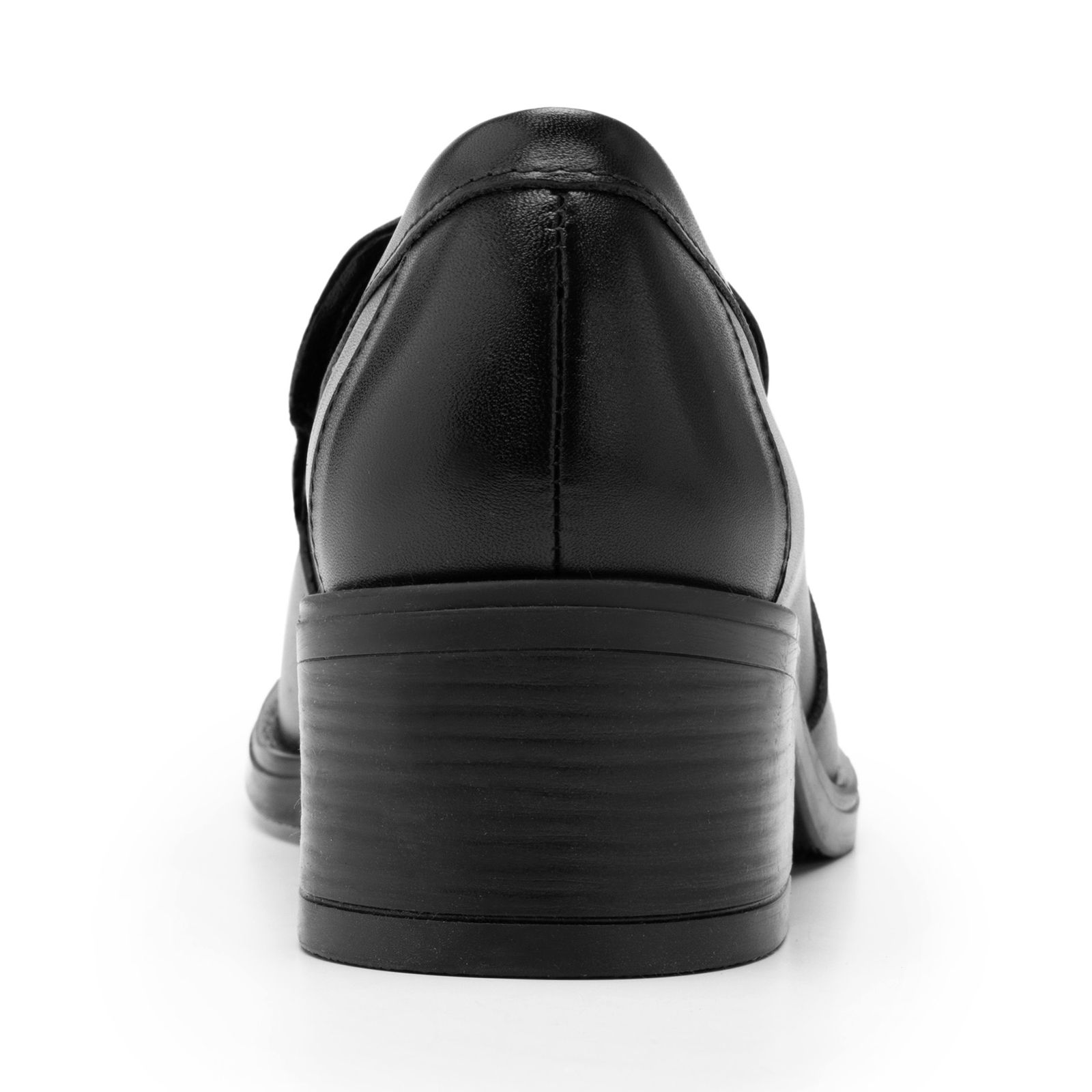 Mocasines Loafer Con Tacon De Mujer Flexi 119509 Piel Negro