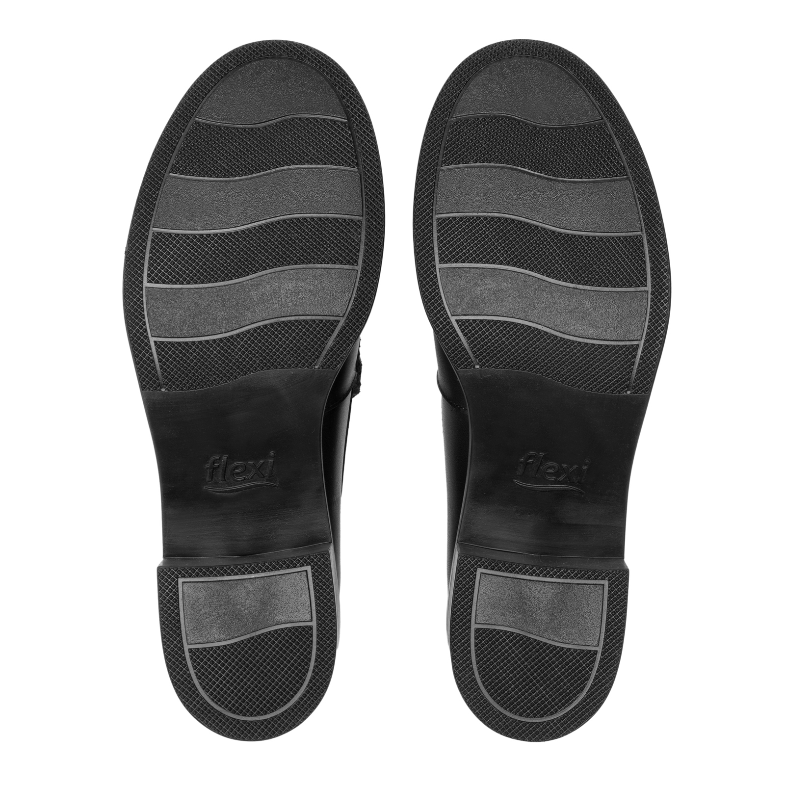 Mocasines Loafer Con Tacon De Mujer Flexi 119509 Piel Negro