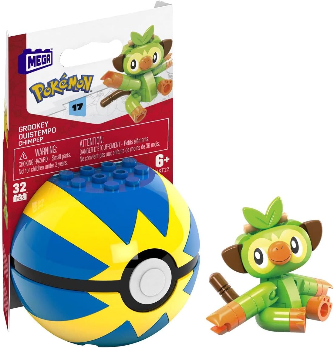 Pokebola GROOKEY Pokemon Mega Construx