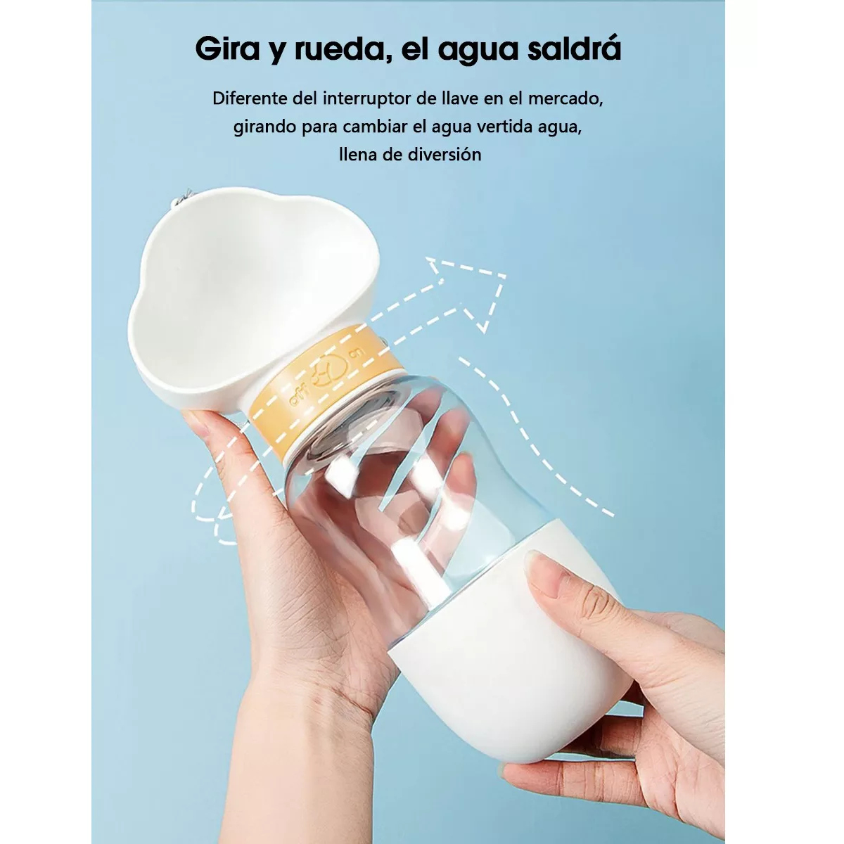 Bebedero Portátil Para Perro Gato Extriores Botella De Agua