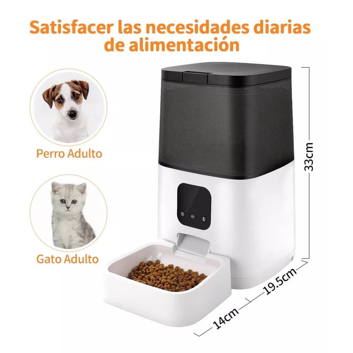 Comedero Automático Para Gatos Y Perros Con App Wifi, 5l