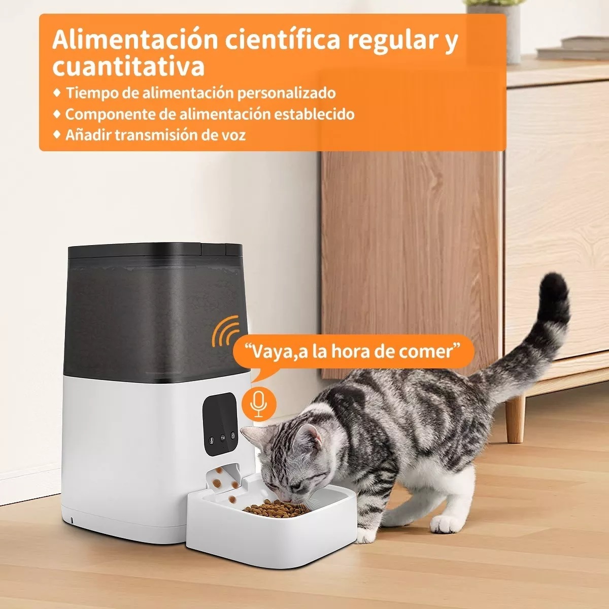 Comedero Automático Para Gatos Y Perros Con App Wifi, 5l