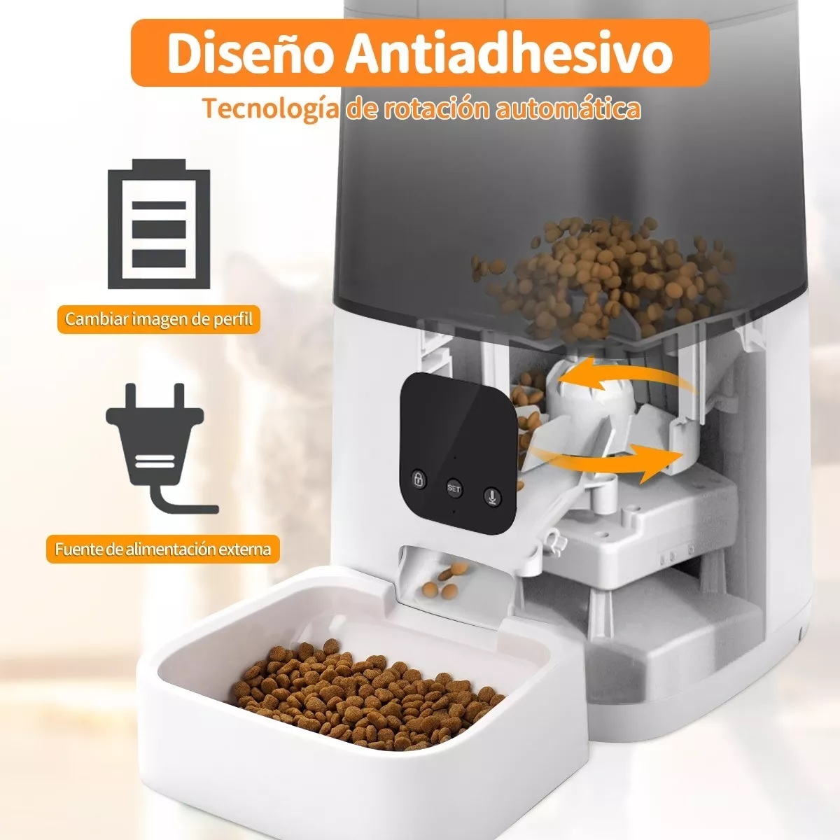 Comedero Automático Para Gatos Y Perros Con App Wifi, 5l