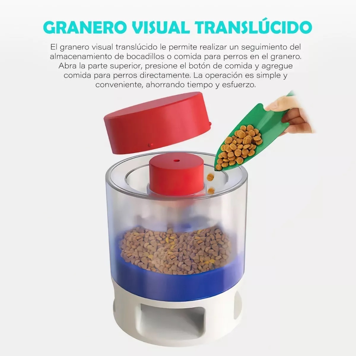 Dispensador De Alimentador Automatico Para Perros Y Gatos