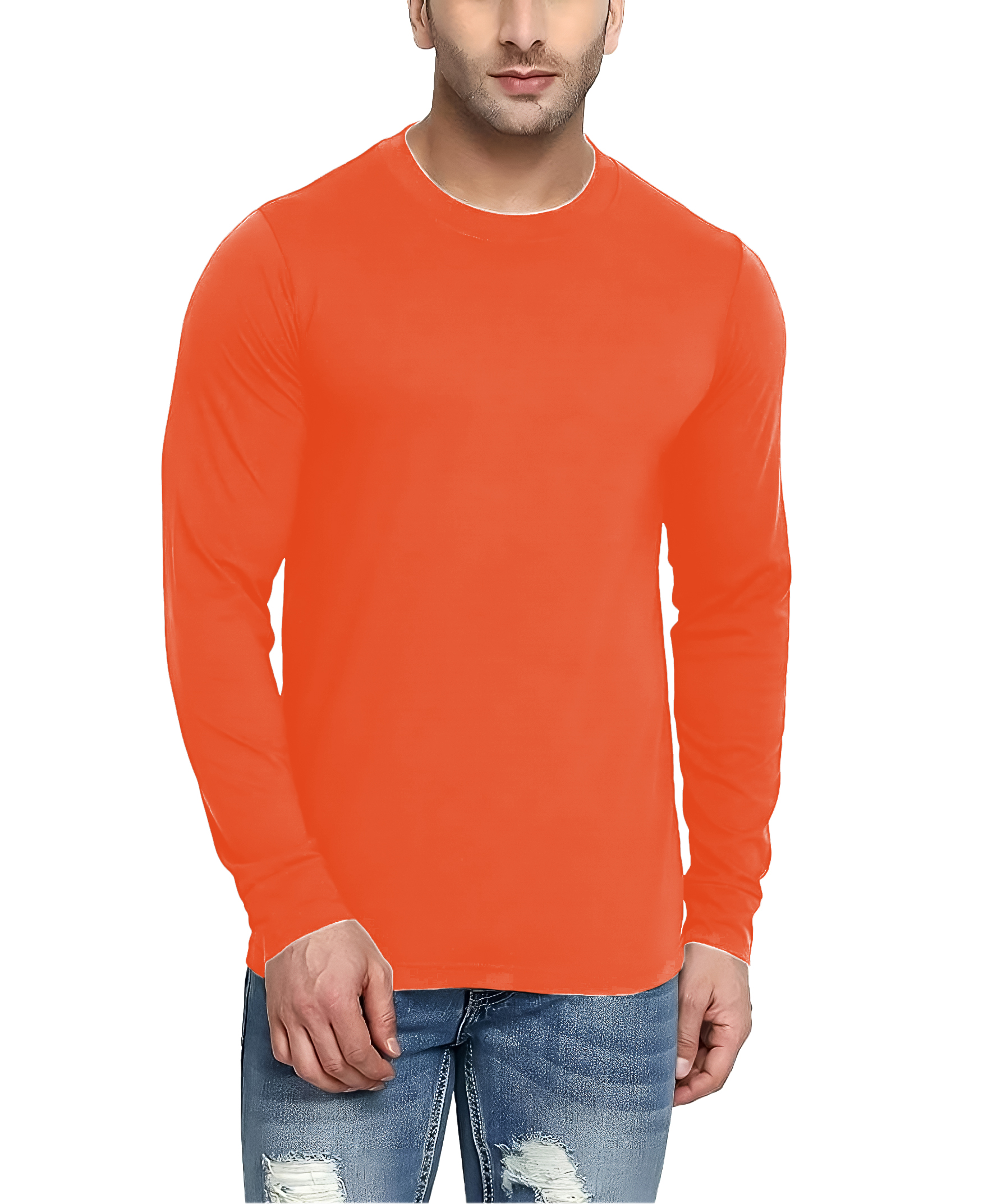 Playera casual basica fresca juvenil hombre xally 2321 cuello redondo manga larga