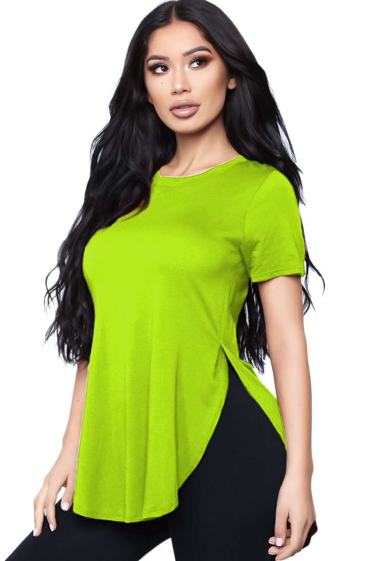 Blusa casual basica fresca juvenil mujer dama xally 2326 cuello redondo manga corta