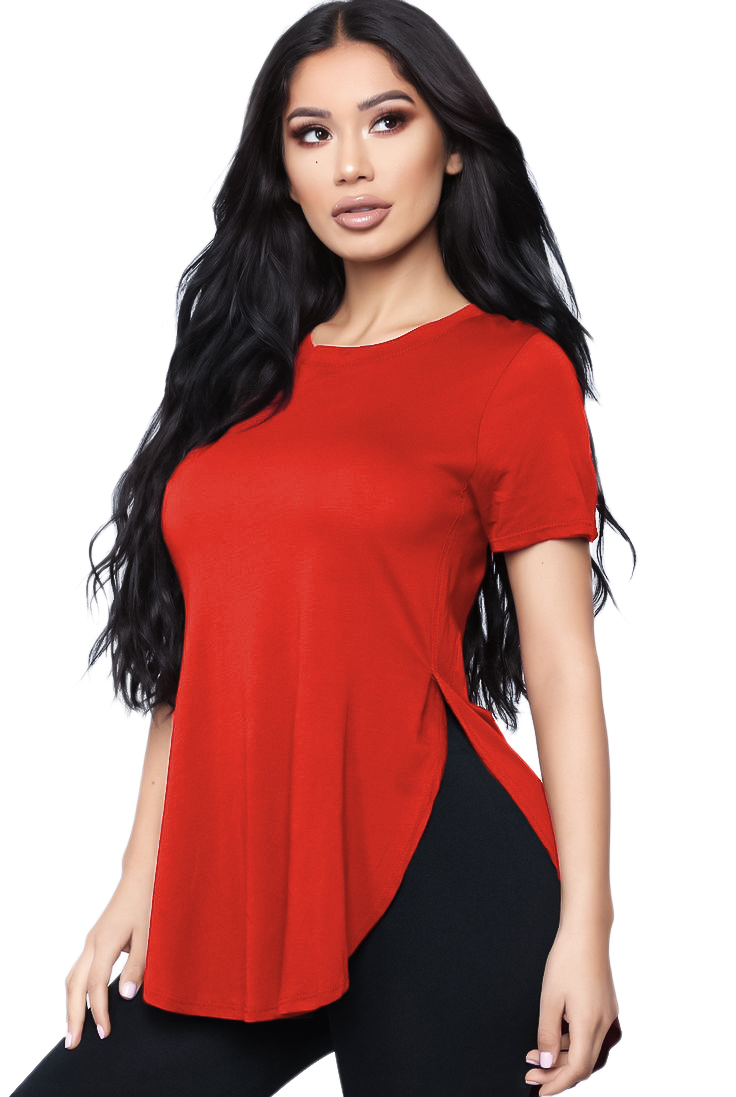 Blusa casual basica fresca juvenil mujer dama xally 2326 cuello redondo manga corta