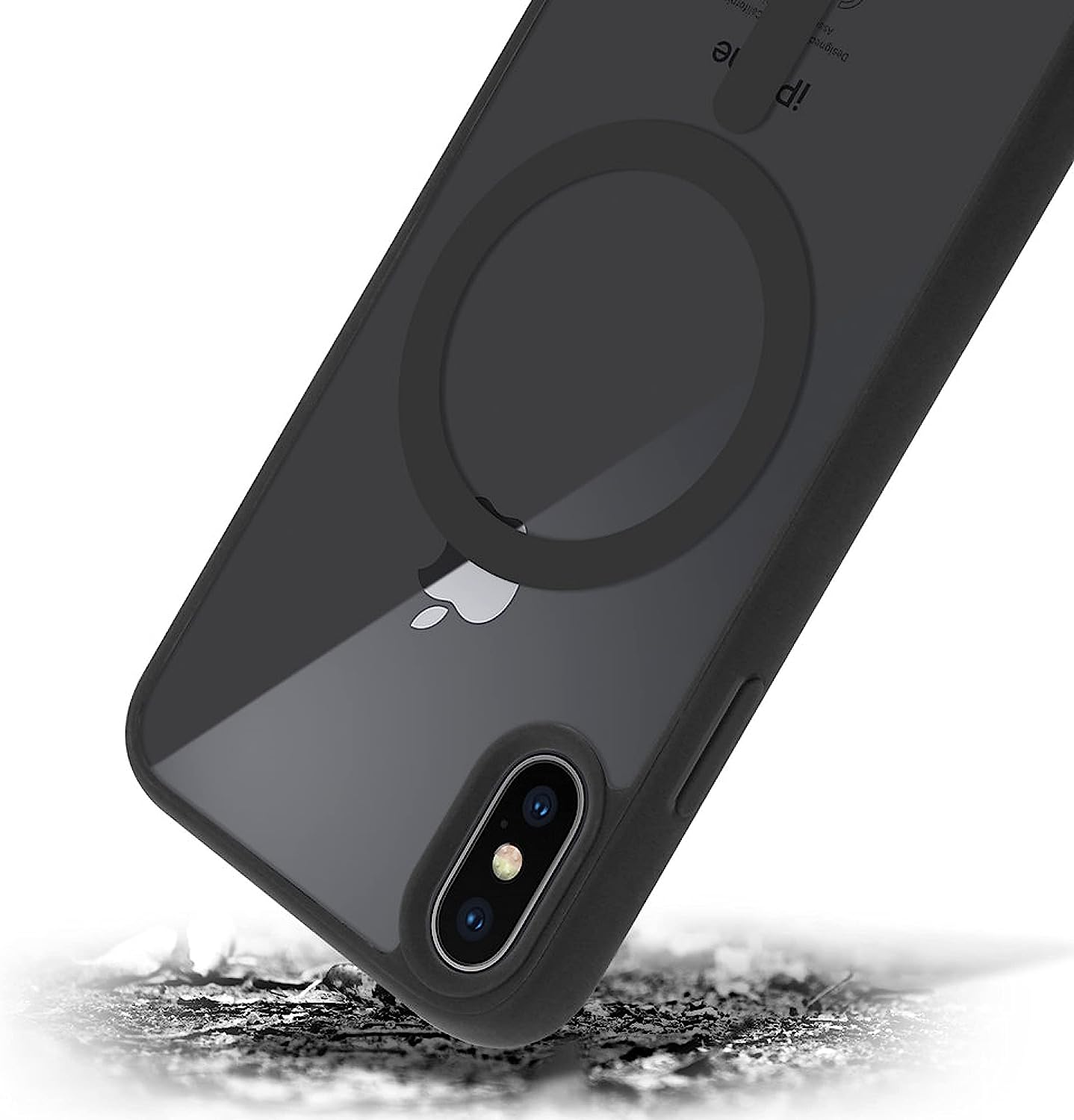 Funda Protector para iPhone XR de 6.1" Case Minimalista con Carga Magnética e inalámbrica Compatible con Cargador Magsafe (2023) Carcasa a Prueba de Golpes de Uso Rudo Anti-Amarillo Estuche Color Negro