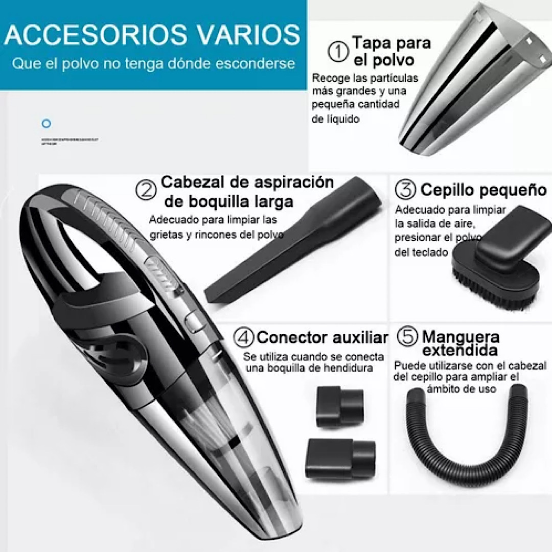 Aspirador De Mano Portátil Para Hogar Y Automóvil