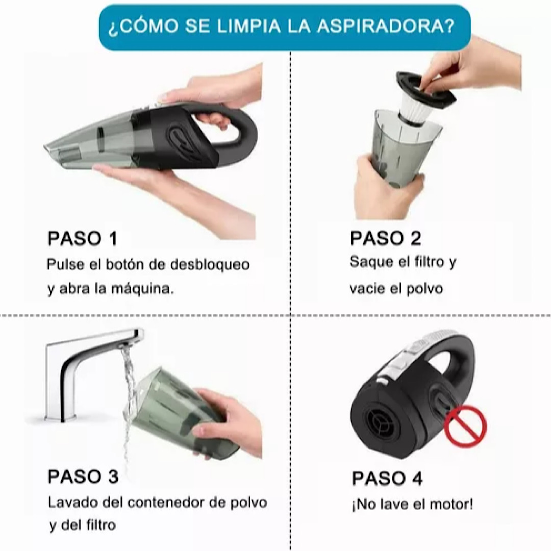 Aspirador De Mano Portátil Para Hogar Y Automóvil