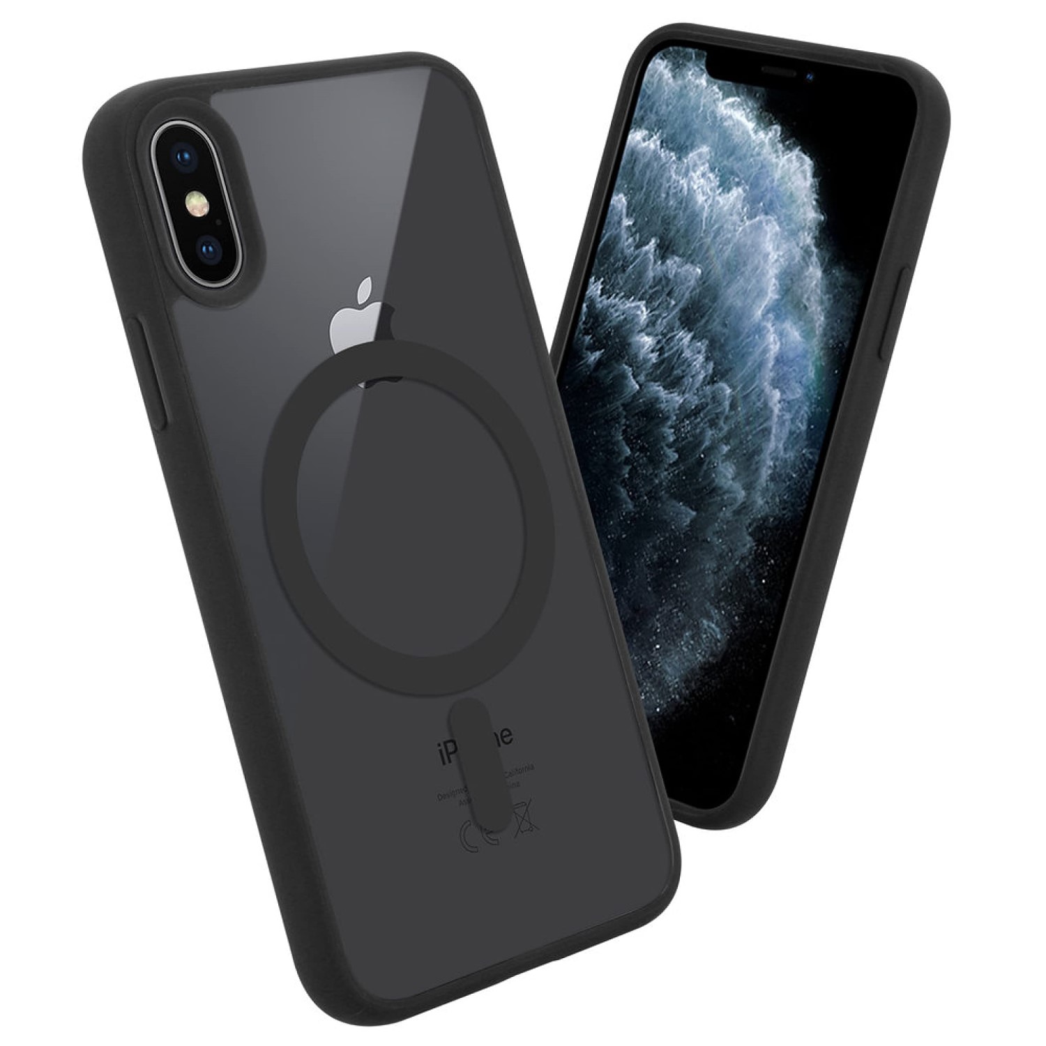 Funda Protector para iPhone X/iPhone XS de 5.8" Case Minimalista, Carga Magnética e inalámbrica Compatible con Cargador MagSafe (2023) Carcasa a Prueba de Golpes Uso Rudo Anti-Amarillo