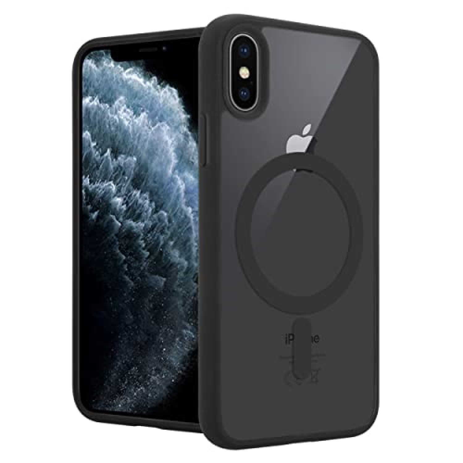 Funda Protector para iPhone X/iPhone XS de 5.8" Case Minimalista, Carga Magnética e inalámbrica Compatible con Cargador MagSafe (2023) Carcasa a Prueba de Golpes Uso Rudo Anti-Amarillo