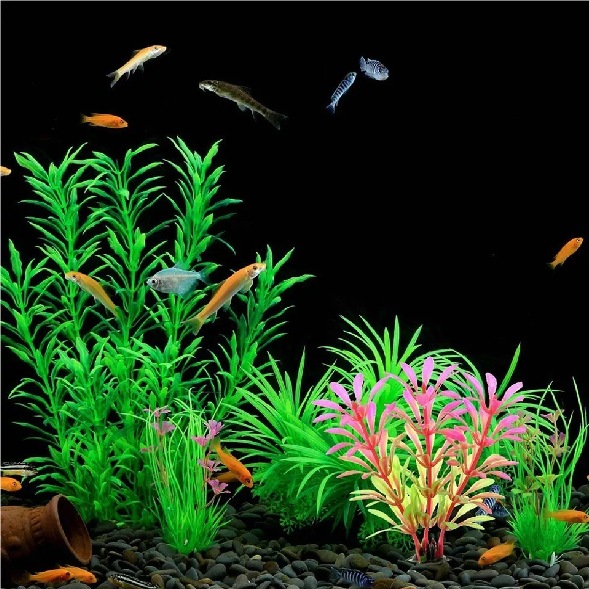 Set 13 Pcs Plantas Artificiales Decorativas Acuario Pecera