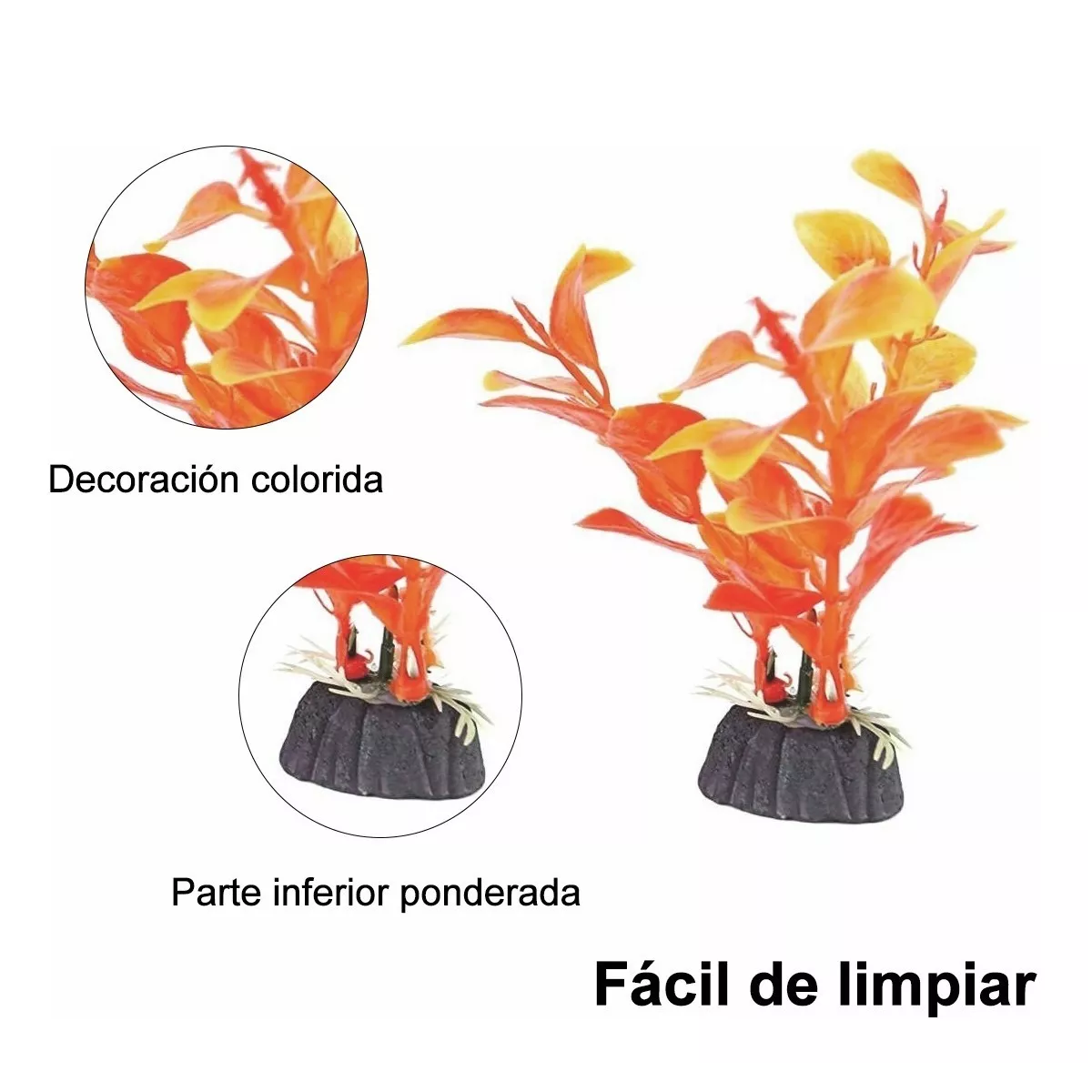 Set 25 Pcs Plantas Artificiales Decorativas Acuario Pecera