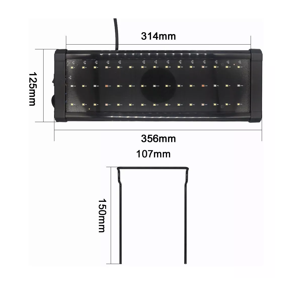 Luz Led Para Acuario De 12 W, 5 Colores Para Tanque Plantado