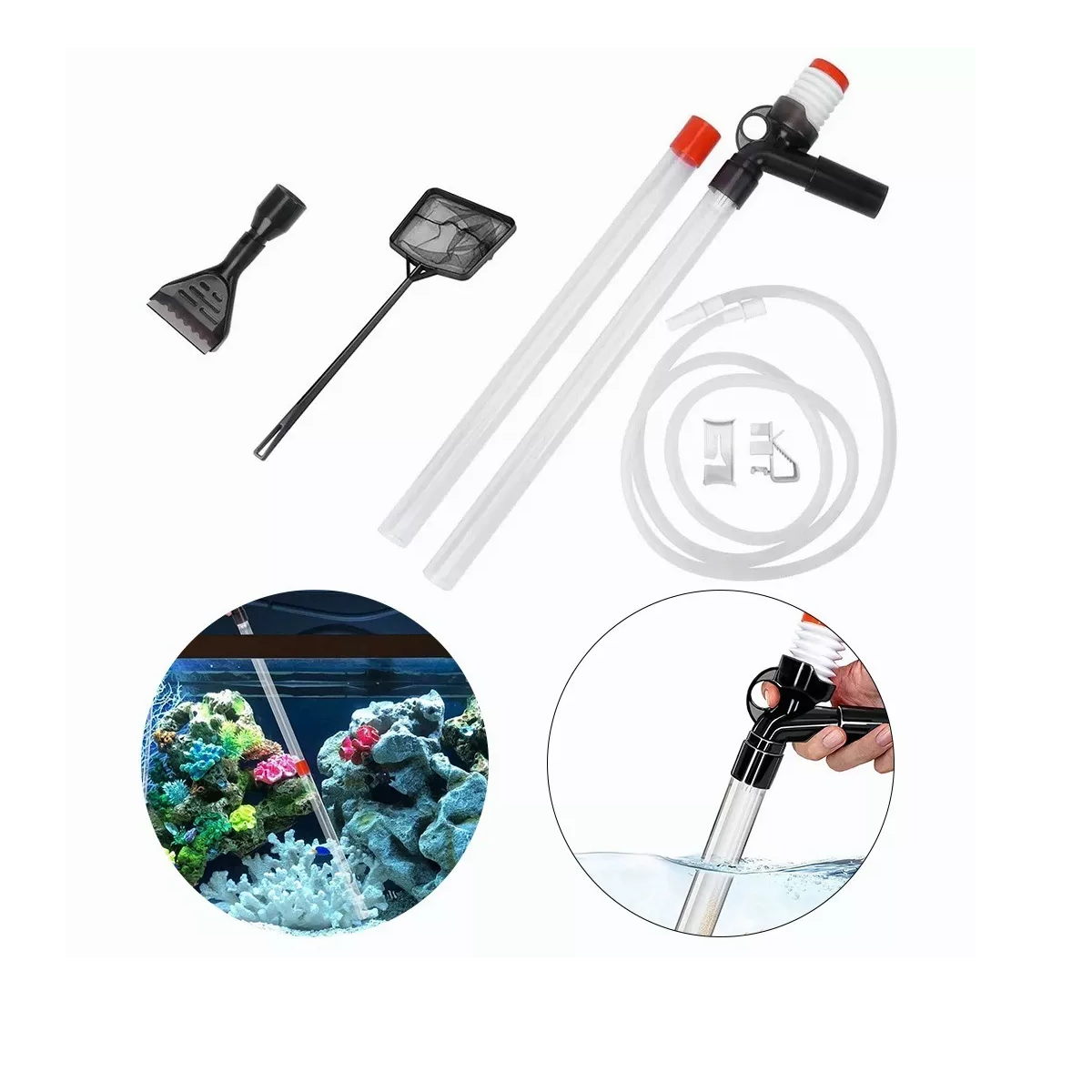 Kit De 9 En 1 Sifon Eléctrico Para Acuarios Pecera Limpieza
