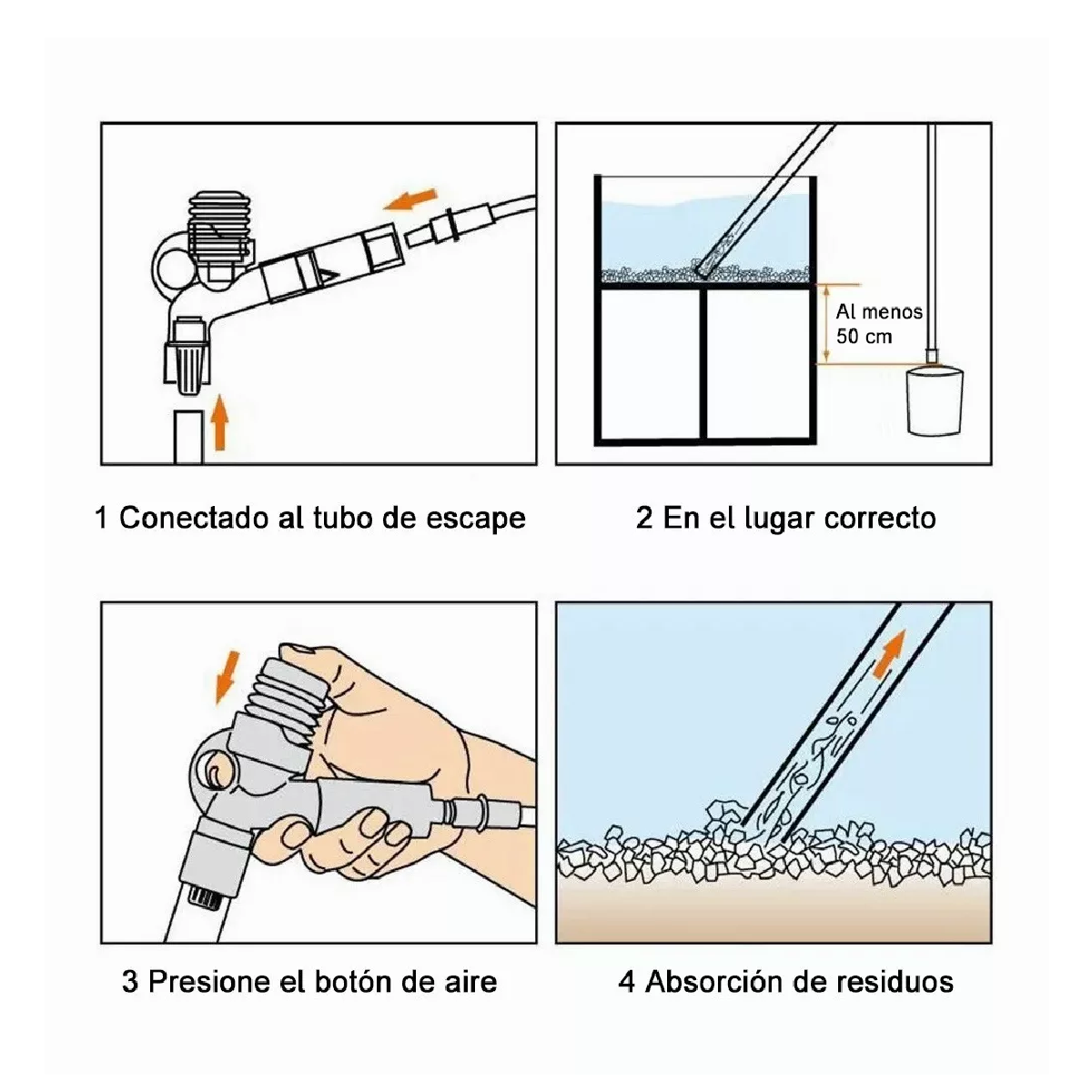 Kit De 9 En 1 Sifon Eléctrico Para Acuarios Pecera Limpieza