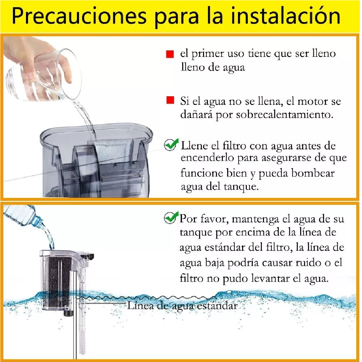 Filtro Cascada Compacto Acuarios Peceras 20 A 50 Litros