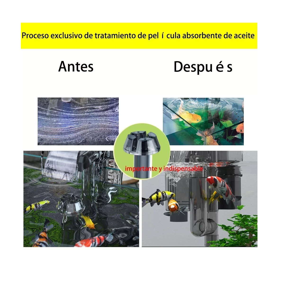 Filtro Cascada Compacto Acuarios Peceras 20 A 50 Litros