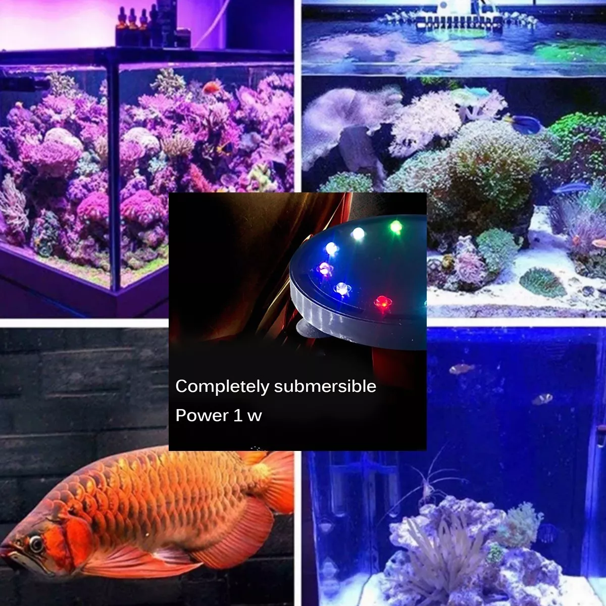 Lámpara Para Peceras Acuario 12 Burbuja Luces Sumergible