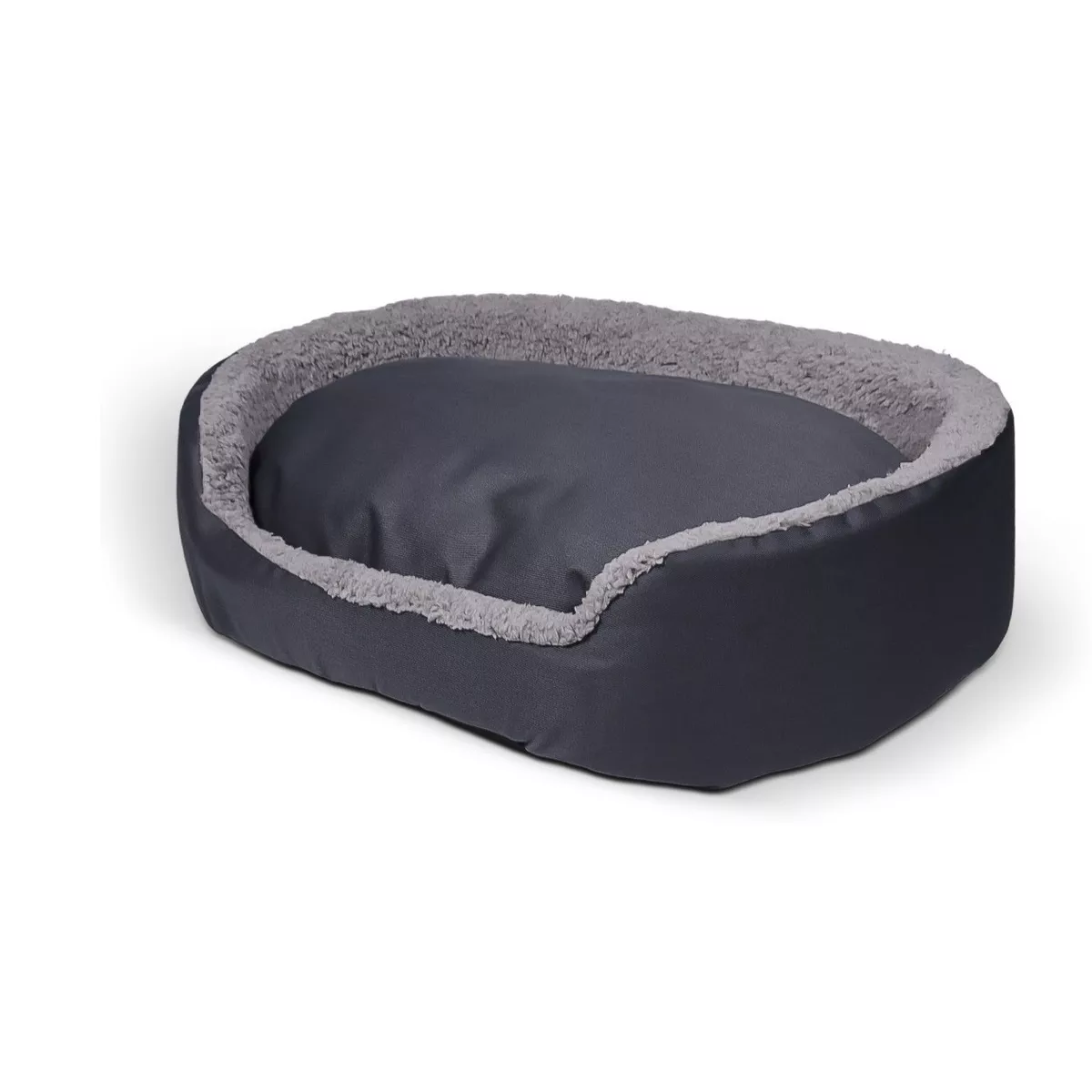 Cama Doble Vista Para Perro Pequeño O Gato Oxford Gris